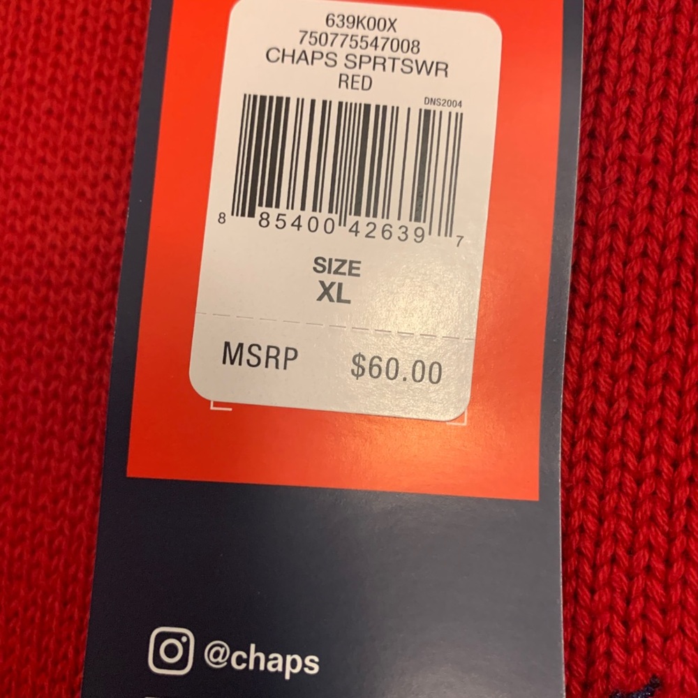 Chaps Red Sweater - Picture 2 of 3